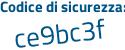 Il Codice di sicurezza è ebf2 continua con 324 il tutto attaccato senza spazi
