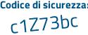 Il Codice di sicurezza è d4 segue 71254 il tutto attaccato senza spazi