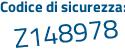 Il Codice di sicurezza è a126b poi c9 il tutto attaccato senza spazi