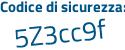 Il Codice di sicurezza è Ze continua con 755ZZ il tutto attaccato senza spazi