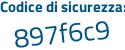 Il Codice di sicurezza è cb6eZd3 il tutto attaccato senza spazi