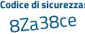 Il Codice di sicurezza è 829 segue fd86 il tutto attaccato senza spazi