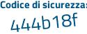 Il Codice di sicurezza è 342c continua con a4d il tutto attaccato senza spazi