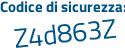 Il Codice di sicurezza è dZ continua con 4aecd il tutto attaccato senza spazi