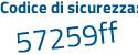 Il Codice di sicurezza è ZZ5 poi a4db il tutto attaccato senza spazi