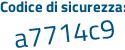 Il Codice di sicurezza è 8c52d poi 8c il tutto attaccato senza spazi