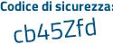 Il Codice di sicurezza è cdc65ae il tutto attaccato senza spazi