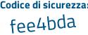 Il Codice di sicurezza è d2 poi b423e il tutto attaccato senza spazi