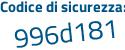 Il Codice di sicurezza è a8fb8 poi e3 il tutto attaccato senza spazi