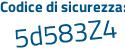 Il Codice di sicurezza è 73186 segue 53 il tutto attaccato senza spazi
