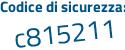 Il Codice di sicurezza è dbc76 poi 28 il tutto attaccato senza spazi