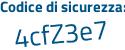 Il Codice di sicurezza è d3c8c continua con 8e il tutto attaccato senza spazi