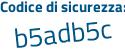 Il Codice di sicurezza è e8 poi 5da4b il tutto attaccato senza spazi