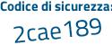 Il Codice di sicurezza è f continua con c967c2 il tutto attaccato senza spazi
