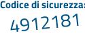 Il Codice di sicurezza è f72d1Z9 il tutto attaccato senza spazi