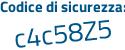 Il Codice di sicurezza è 13 segue 2d418 il tutto attaccato senza spazi