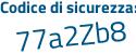Il Codice di sicurezza è 2 segue 972b22 il tutto attaccato senza spazi