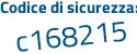 Il Codice di sicurezza è 8 segue 2febZa il tutto attaccato senza spazi