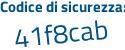 Il Codice di sicurezza è c81bc poi 66 il tutto attaccato senza spazi
