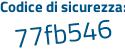 Il Codice di sicurezza è 2ba continua con 9c12 il tutto attaccato senza spazi