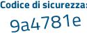 Il Codice di sicurezza è 69 segue 77e1Z il tutto attaccato senza spazi