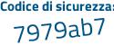 Il Codice di sicurezza è cfb segue 1b95 il tutto attaccato senza spazi