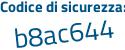 Il Codice di sicurezza è 93e poi 3Zcd il tutto attaccato senza spazi