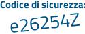 Il Codice di sicurezza è 7a13fcb il tutto attaccato senza spazi