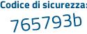 Il Codice di sicurezza è 21d5 poi b54 il tutto attaccato senza spazi