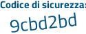 Il Codice di sicurezza è 1fc segue Zff6 il tutto attaccato senza spazi