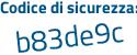 Il Codice di sicurezza è b34 segue 2d8d il tutto attaccato senza spazi