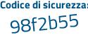 Il Codice di sicurezza è a6b2 segue 84f il tutto attaccato senza spazi