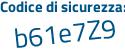 Il Codice di sicurezza è ba continua con Zebab il tutto attaccato senza spazi
