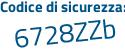 Il Codice di sicurezza è ZZca8cd il tutto attaccato senza spazi