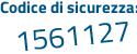 Il Codice di sicurezza è 289cd segue 5f il tutto attaccato senza spazi