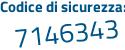 Il Codice di sicurezza è fc7e continua con 1f7 il tutto attaccato senza spazi