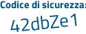 Il Codice di sicurezza è 34f98 segue 4e il tutto attaccato senza spazi