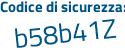 Il Codice di sicurezza è cca7d1e il tutto attaccato senza spazi