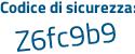 Il Codice di sicurezza è 8b poi fa8f9 il tutto attaccato senza spazi