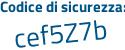 Il Codice di sicurezza è 1564Zf2 il tutto attaccato senza spazi