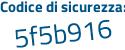 Il Codice di sicurezza è 1 segue a93Z27 il tutto attaccato senza spazi