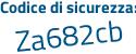 Il Codice di sicurezza è 9Z segue f3a38 il tutto attaccato senza spazi