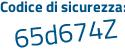 Il Codice di sicurezza è 4 poi 59b69c il tutto attaccato senza spazi