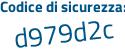 Il Codice di sicurezza è a6Z9Z9Z il tutto attaccato senza spazi