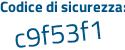 Il Codice di sicurezza è 6f37 segue 394 il tutto attaccato senza spazi