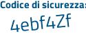 Il Codice di sicurezza è Z9ea3 poi e7 il tutto attaccato senza spazi