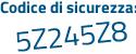 Il Codice di sicurezza è 821c segue 53Z il tutto attaccato senza spazi
