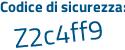 Il Codice di sicurezza è 44 segue 6d186 il tutto attaccato senza spazi