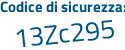 Il Codice di sicurezza è 9e continua con 13ebf il tutto attaccato senza spazi