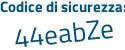 Il Codice di sicurezza è cfZd continua con 8e7 il tutto attaccato senza spazi